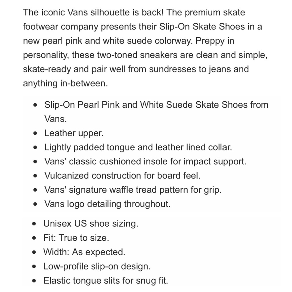 Restock NWT Vans Iridescent Pink Pearl Slip On - Picture 8 of 8